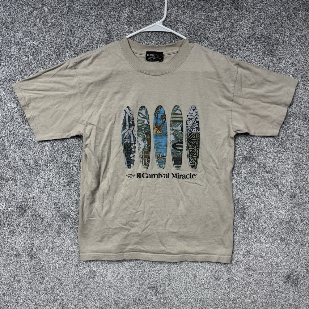 Carnival Miracle T-shirt Sz M The Fun Ship Artsy Surfboard Skater Cruise Beach